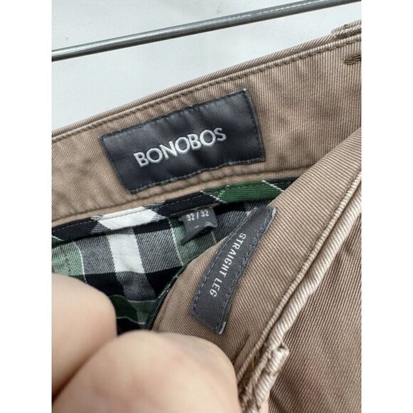 Bonobos Straight Leg Graham Slacks Men 32/32 Khaki Classic Pant Preppy Casual - Picture 4 of 10